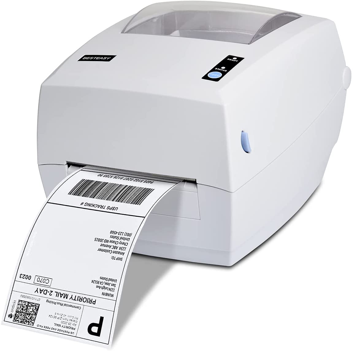 Frugtbar Indbildsk Assimilate BESTEASY White Label Printer, USPS Label Printer,4x6 Direct Thermal Pr