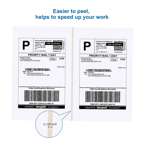 BESTEASY Half Sheet Pre-Cut GapSelf Adhesive Shipping Labels for Laser & Inkjet Printers, 8.5'' x 11'' Half Sheet Shipping Address Labels