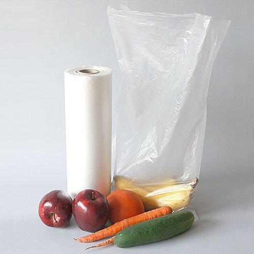BESTEASY 12" X 16" Plastic Produce Bag on a Roll, Bread and Grocery Clear Bag, 350 Bags/Roll
