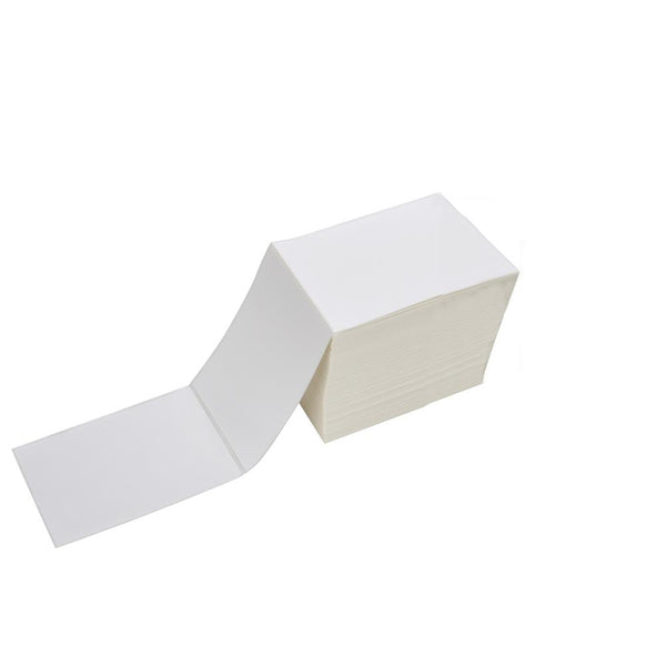 BESTEASY Fanfold 4 x 6 Direct Thermal Shipping Labels with Perforations, 1000 Labels/Stack, Permanent Adhesive, White Mailing Labels for Zebra Thermal Printer